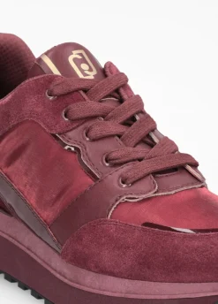 Sneakers platform in pelle