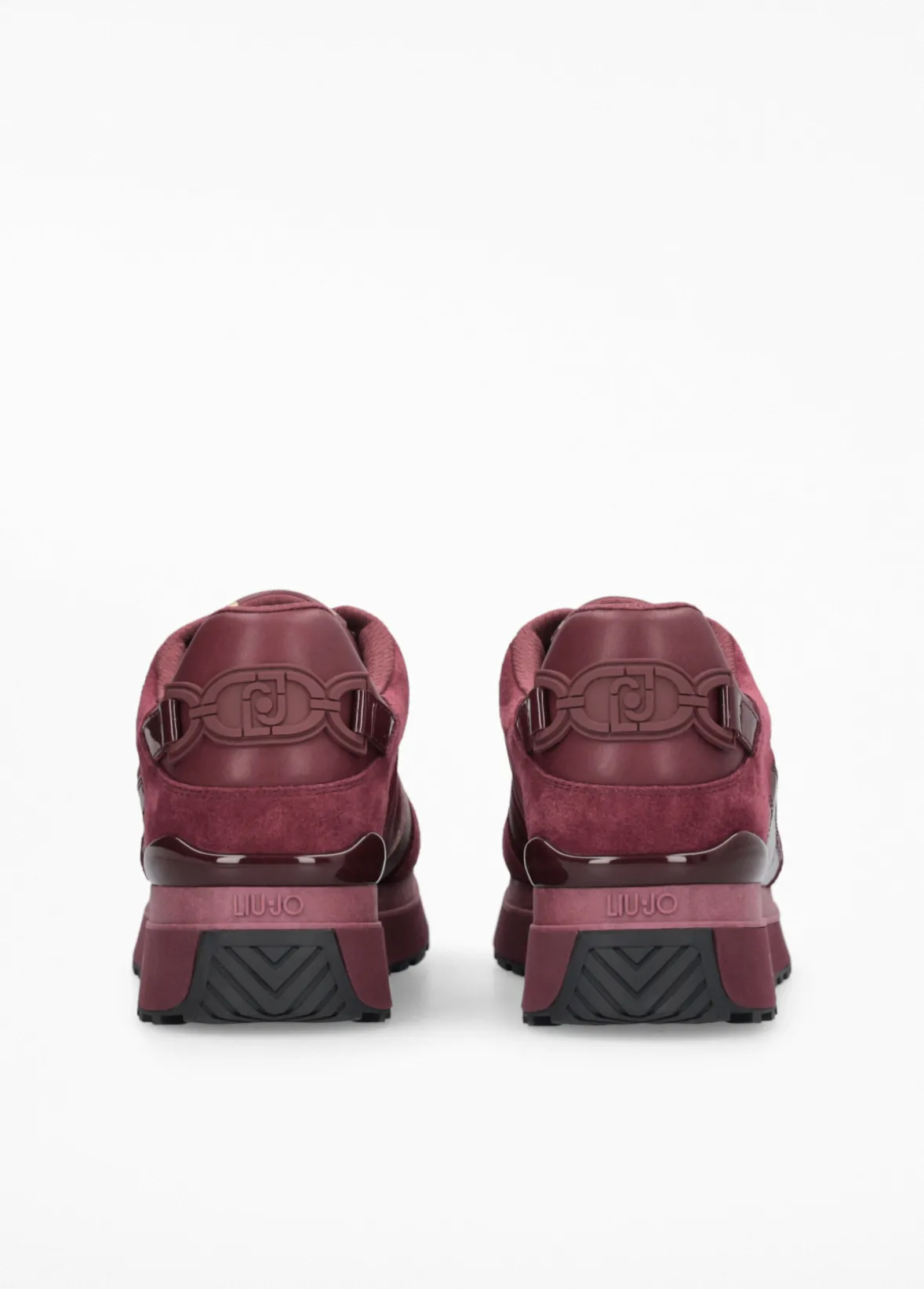 Sneakers platform in pelle