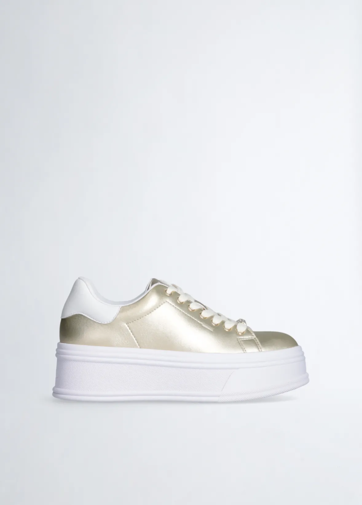Sneakers platform in pelle