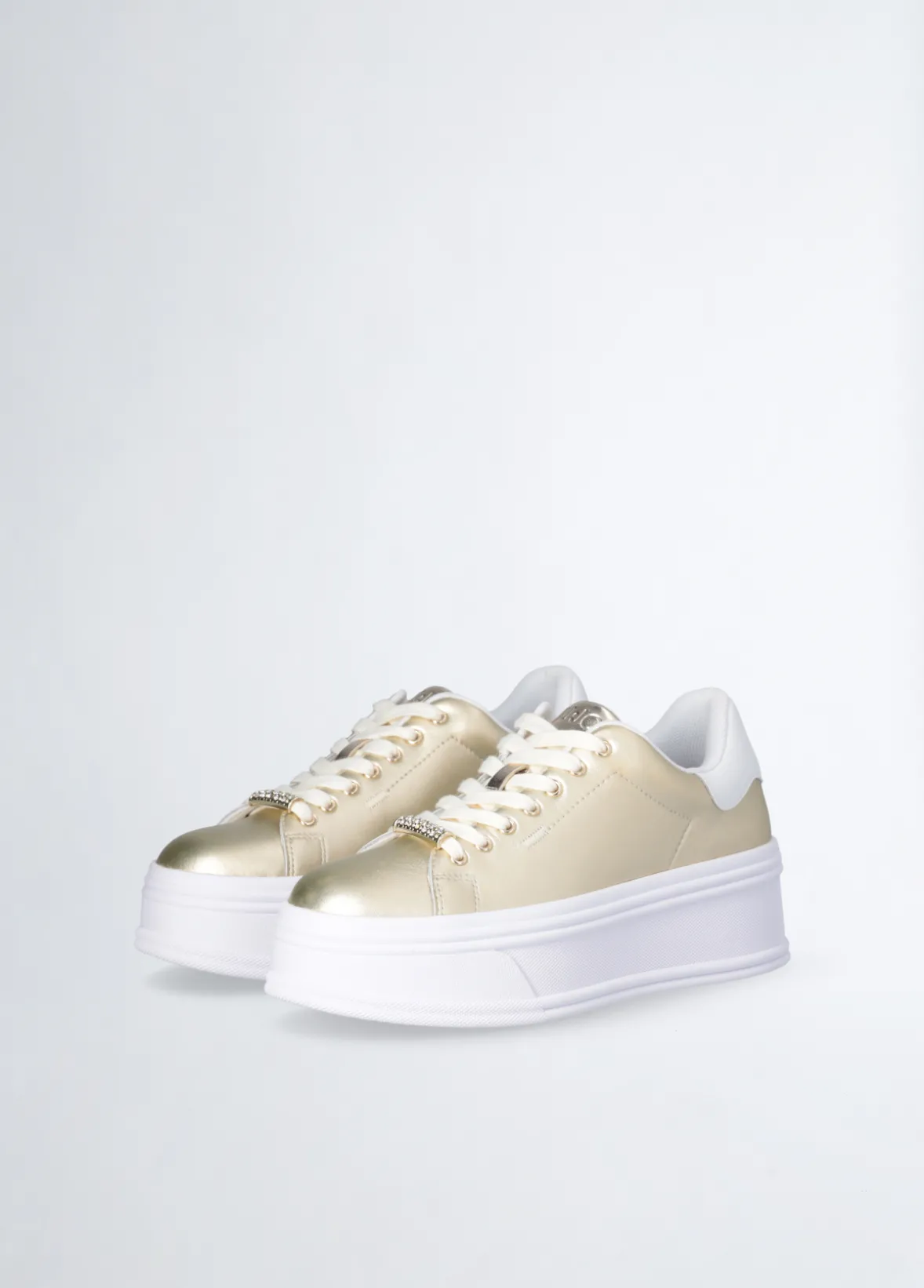 Sneakers platform in pelle