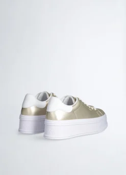 Sneakers platform in pelle