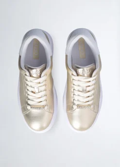 Sneakers platform in pelle