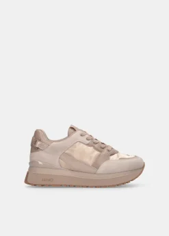 Sneakers platform in pelle