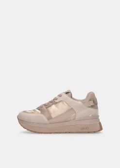 Sneakers platform in pelle