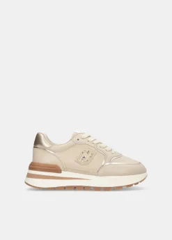 Sneakers platform in pelle