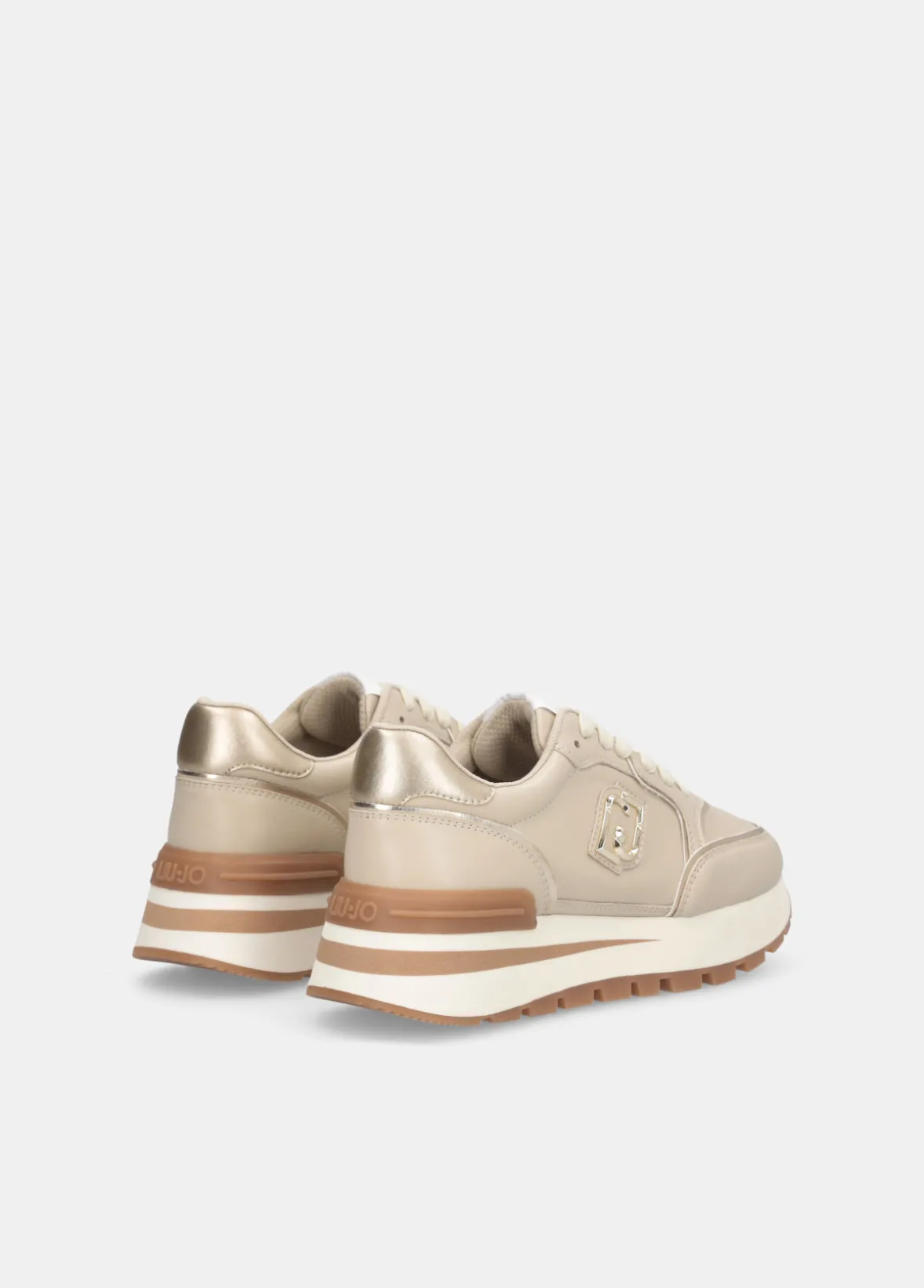 Sneakers platform in pelle