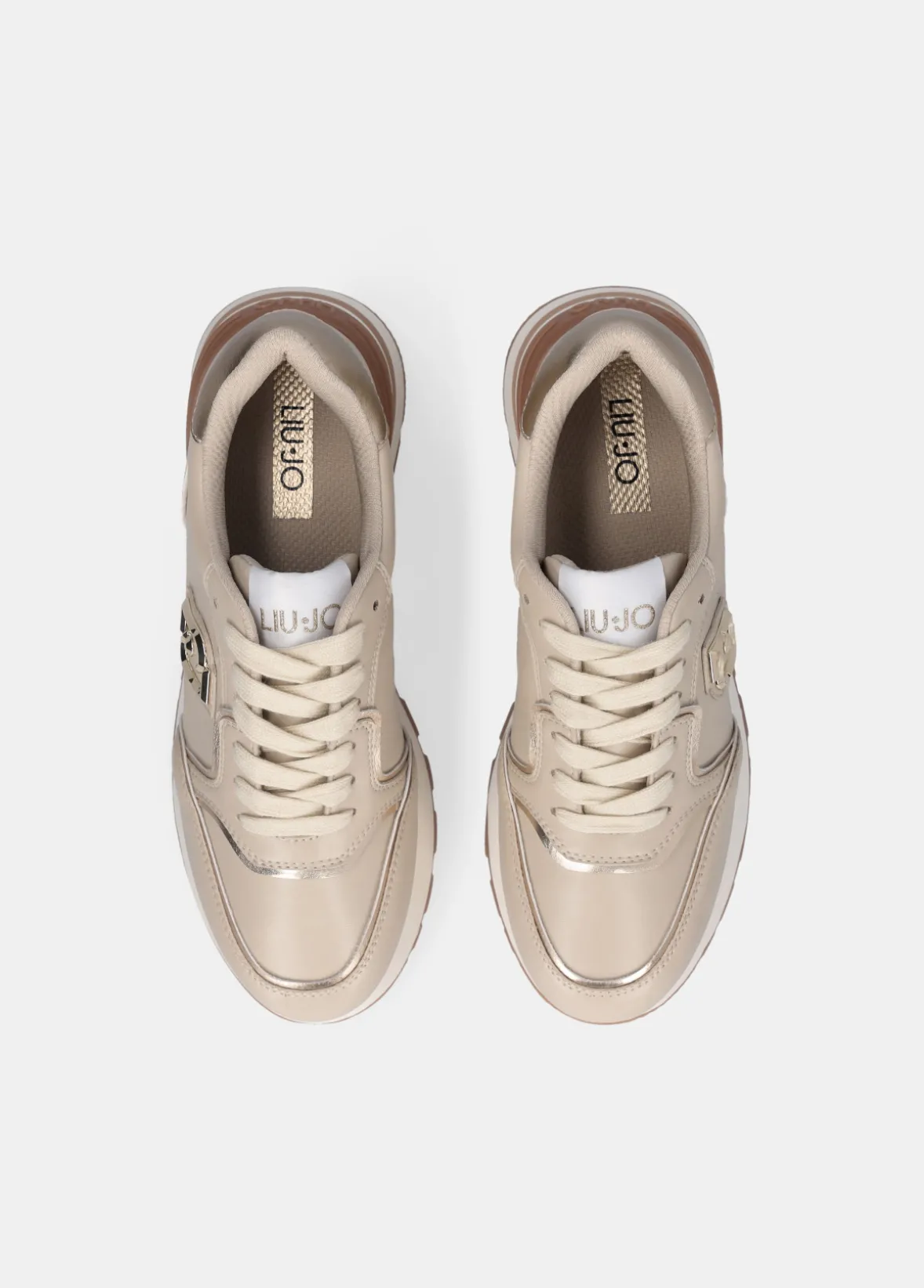 Sneakers platform in pelle