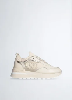 Sneakers platform in pelle