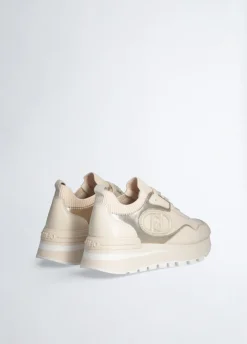 Sneakers platform in pelle