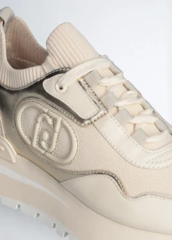 Sneakers platform in pelle