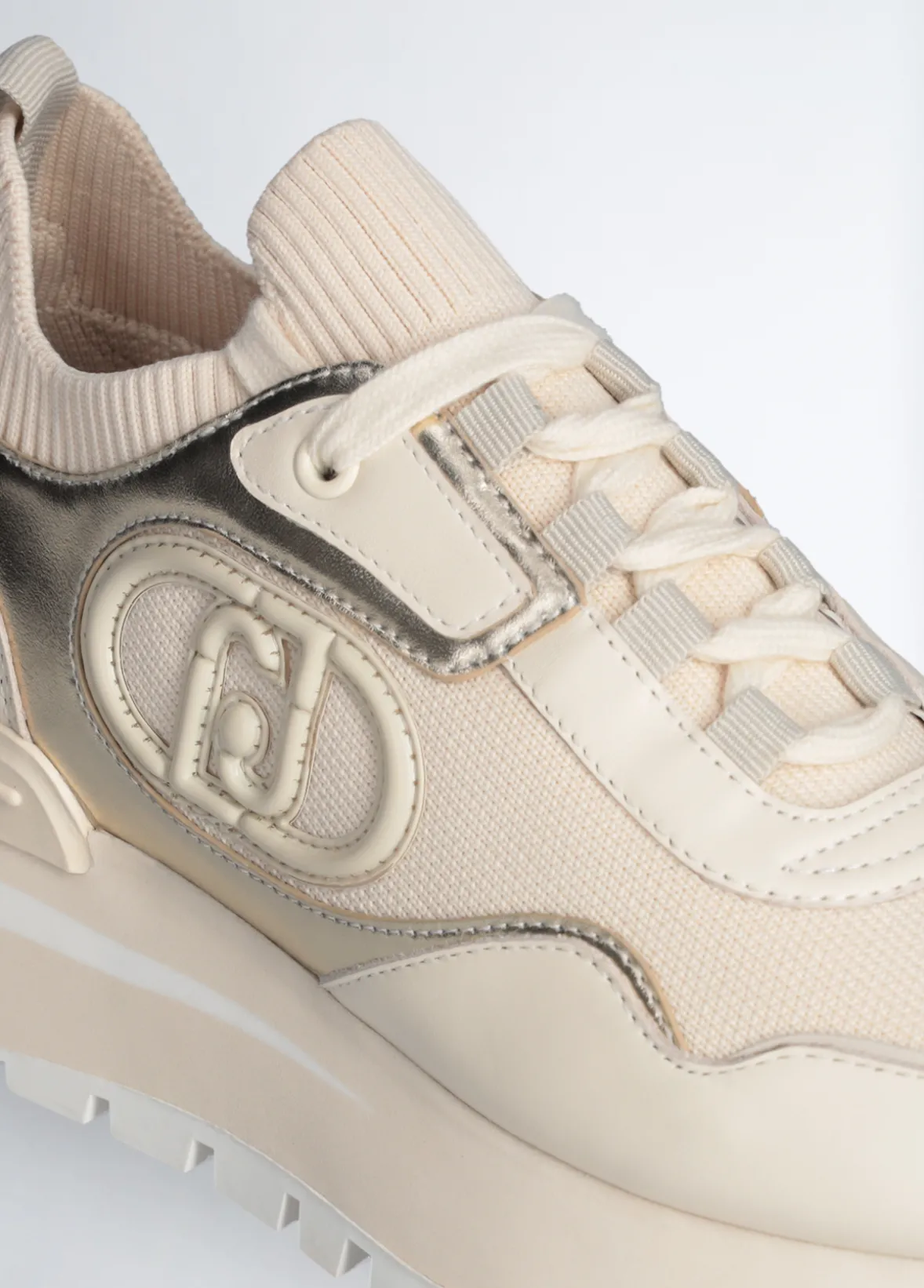 Sneakers platform in pelle