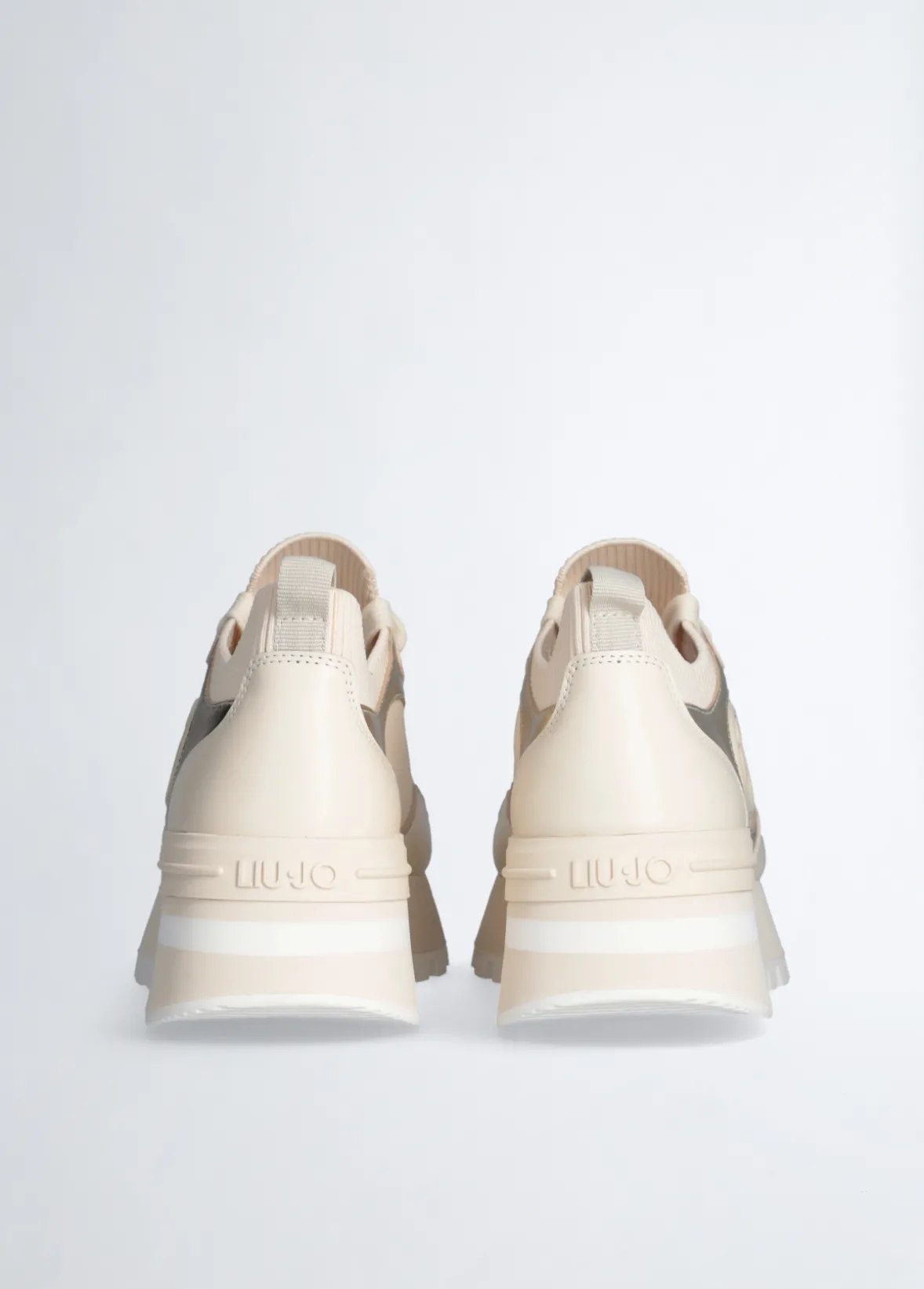 Sneakers platform in pelle