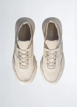 Sneakers platform in pelle