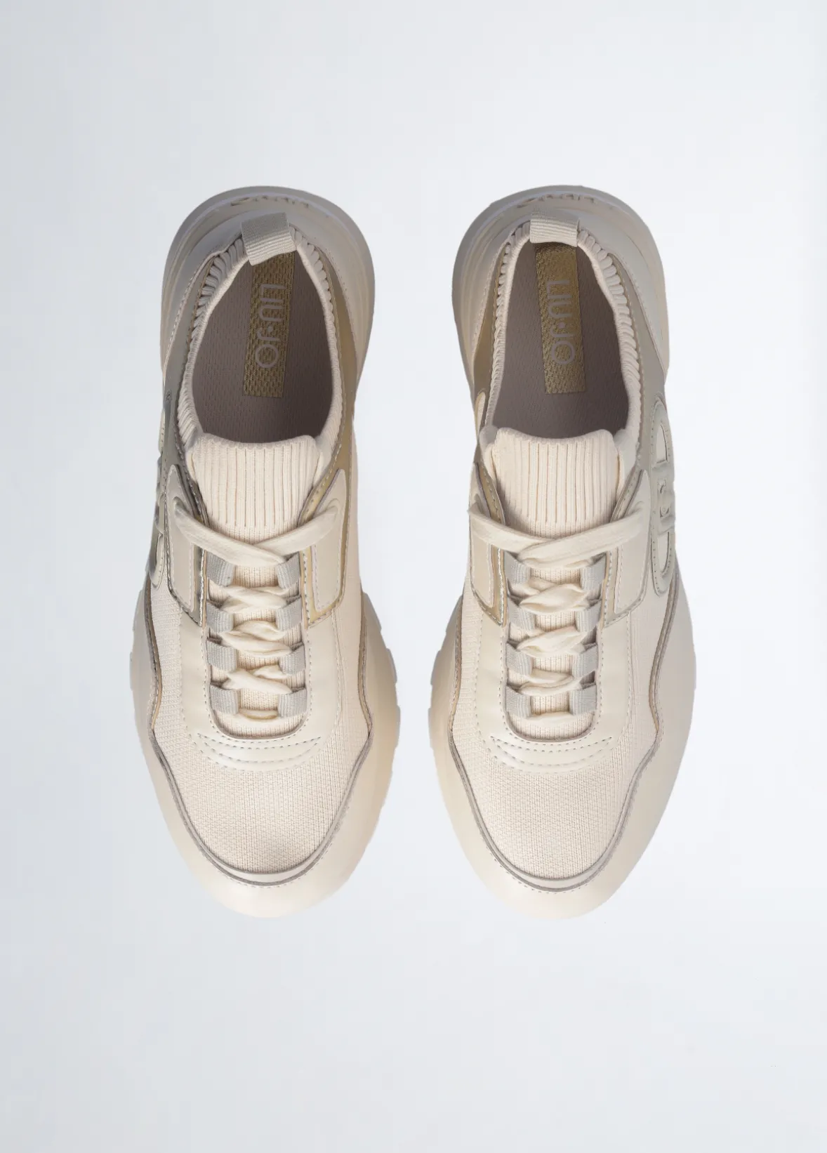 Sneakers platform in pelle
