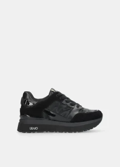 Sneakers platform in pelle