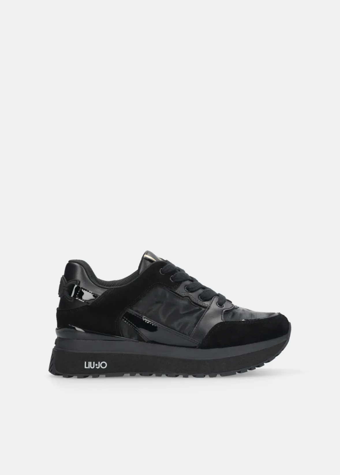 Sneakers platform in pelle