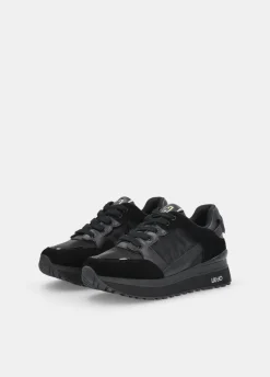 Sneakers platform in pelle