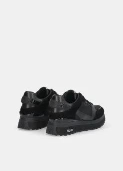 Sneakers platform in pelle