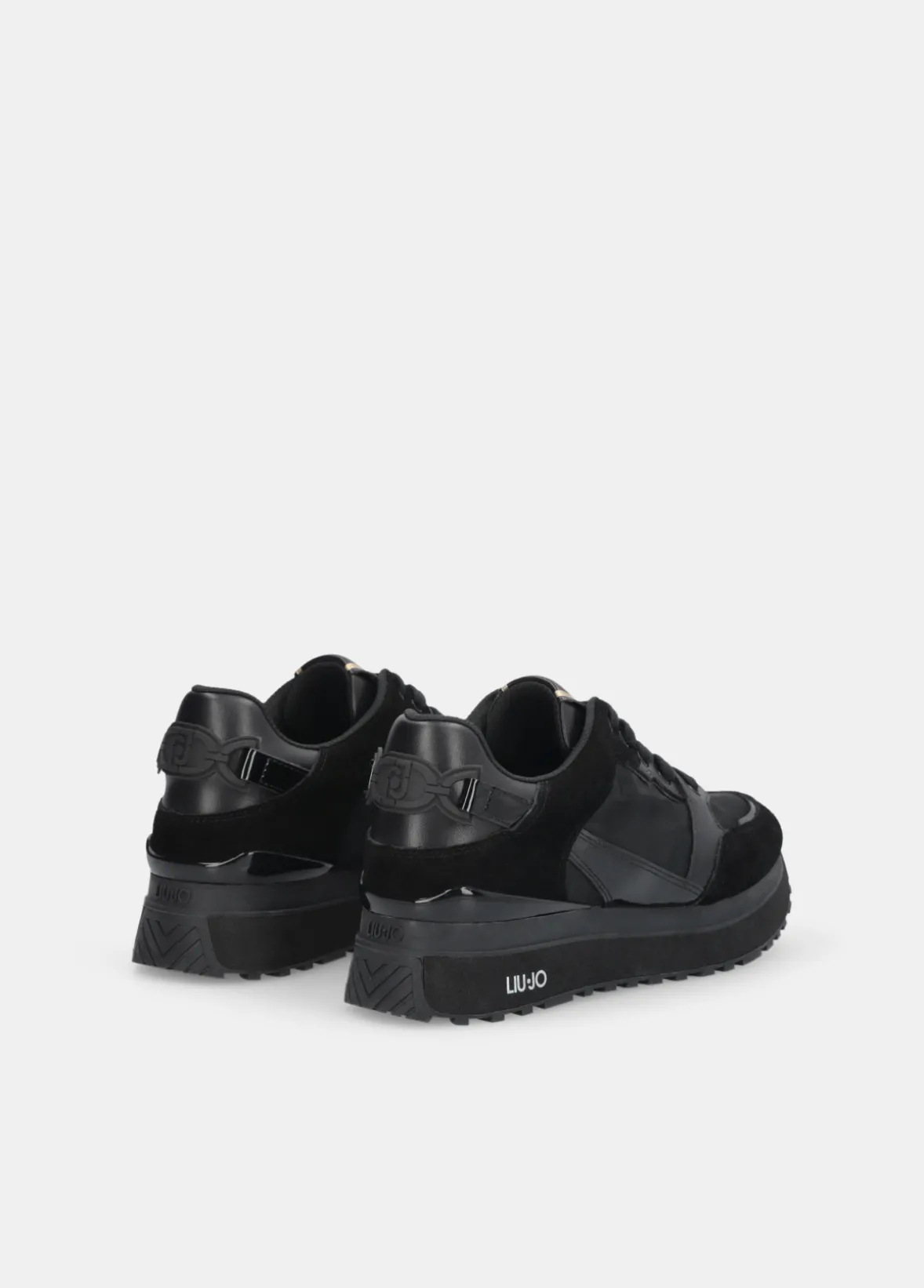 Sneakers platform in pelle