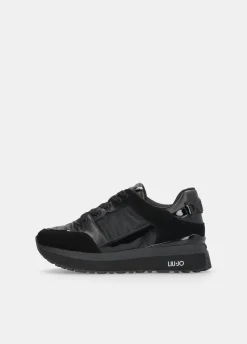 Sneakers platform in pelle