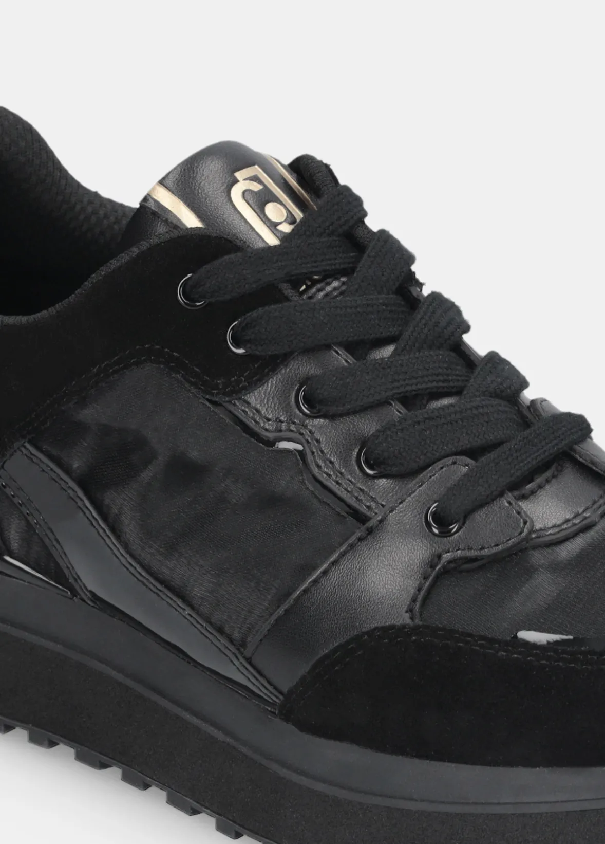 Sneakers platform in pelle