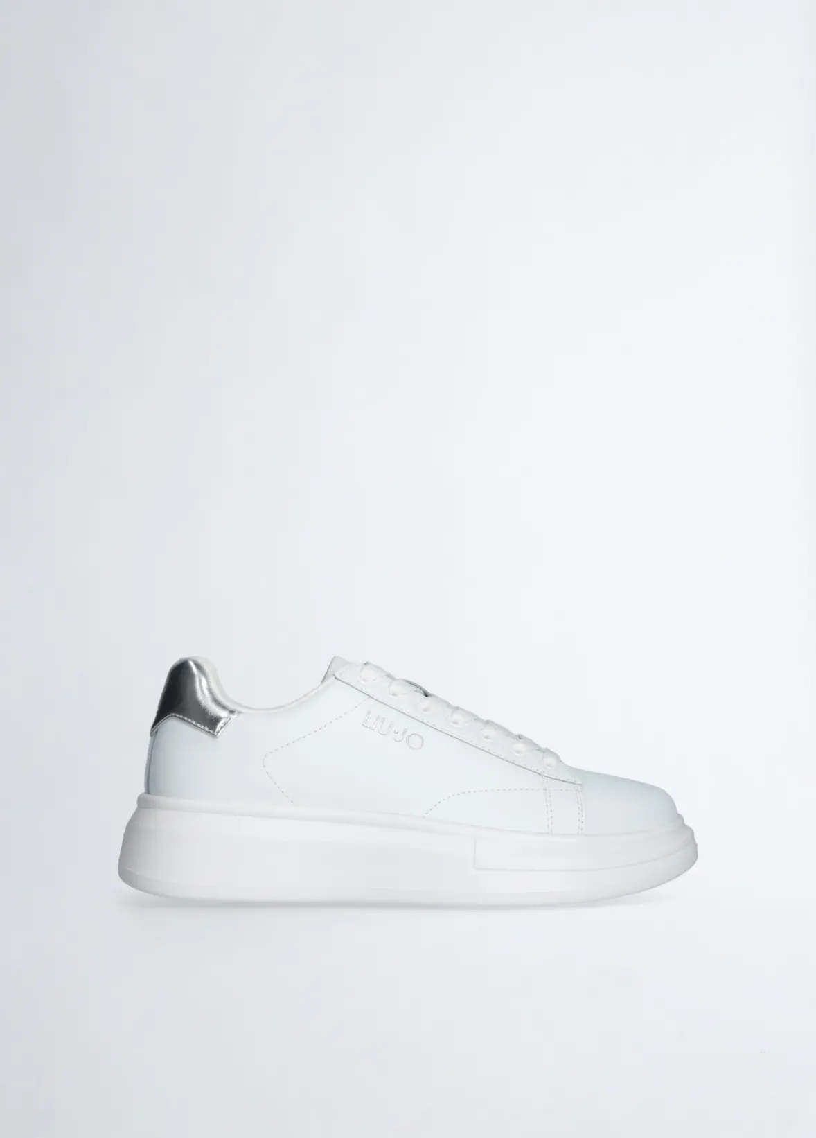 Sneakers platform in pelle