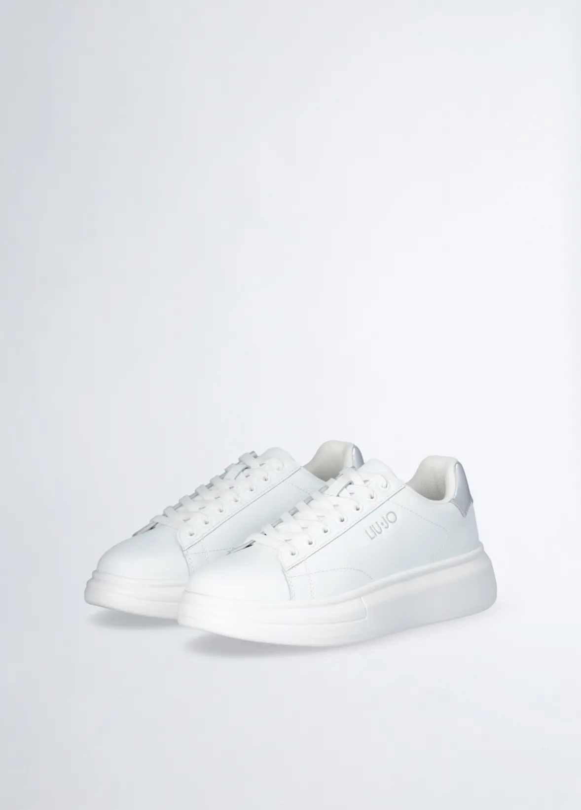 Sneakers platform in pelle