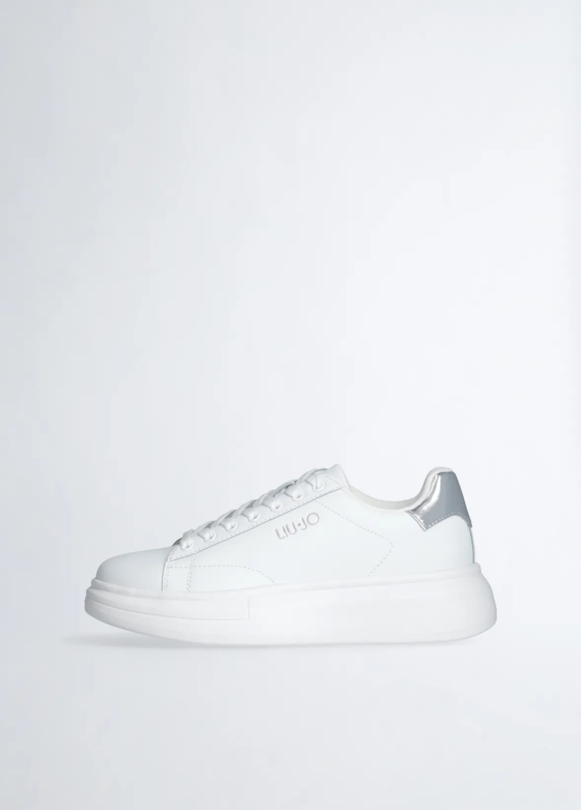 Sneakers platform in pelle