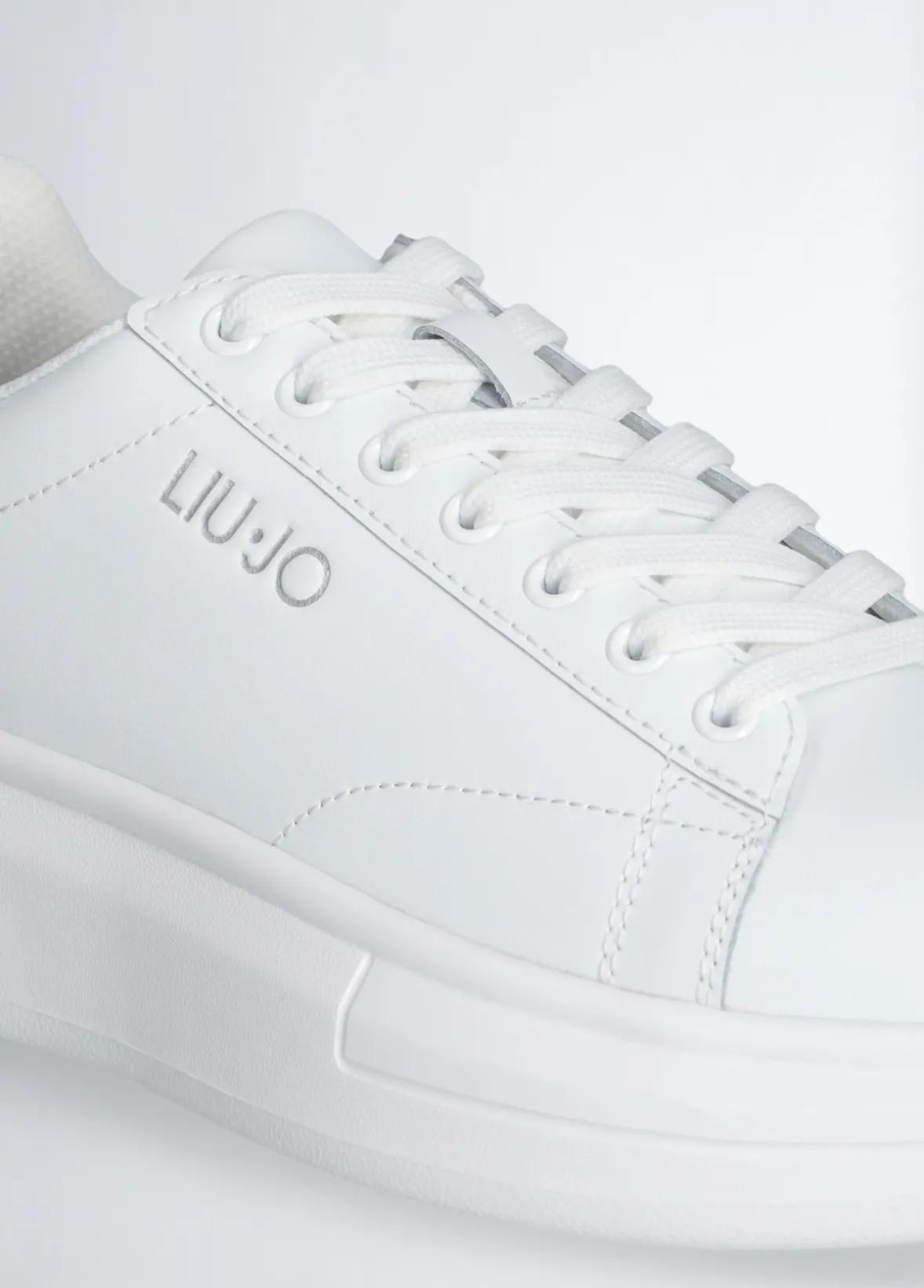 Sneakers platform in pelle
