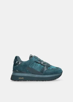 Sneakers platform in pelle