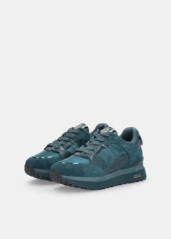 Sneakers platform in pelle