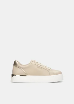 Sneakers platform in pelle