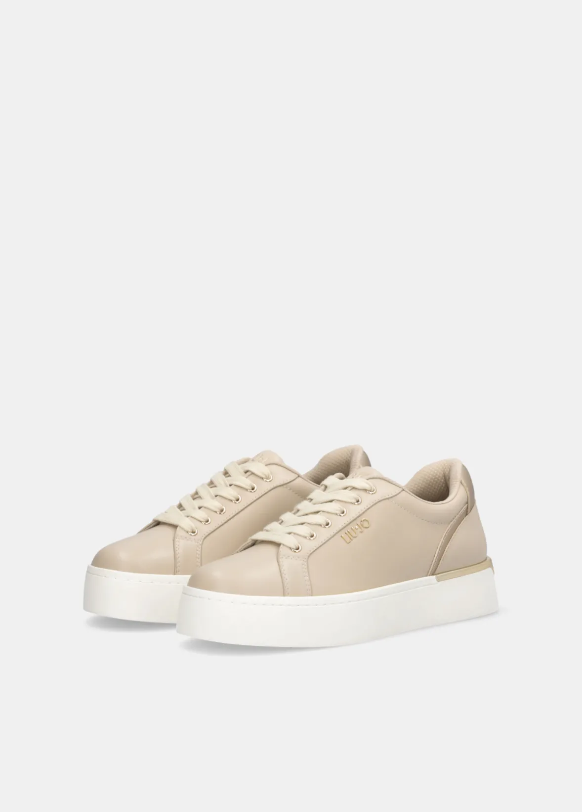 Sneakers platform in pelle
