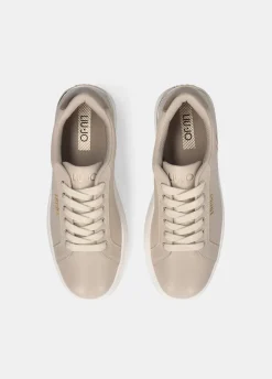 Sneakers platform in pelle