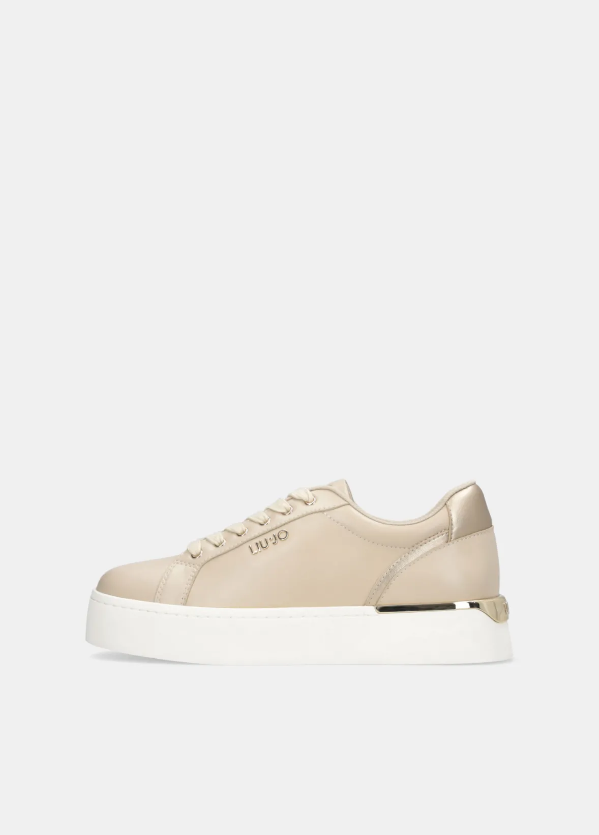 Sneakers platform in pelle