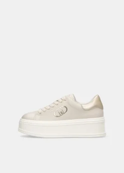 Sneakers platform in pelle