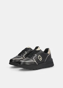 Sneakers platform in pelle