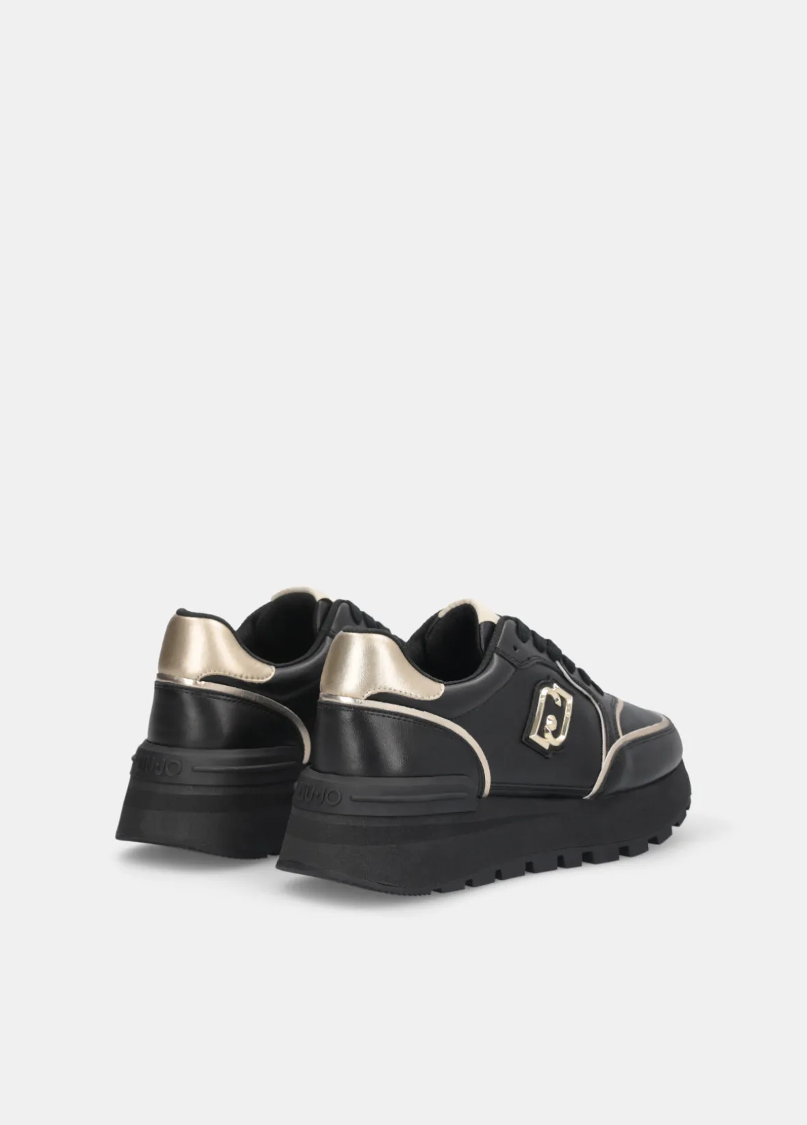 Sneakers platform in pelle