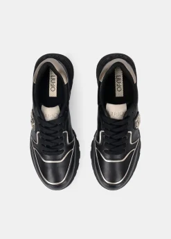 Sneakers platform in pelle