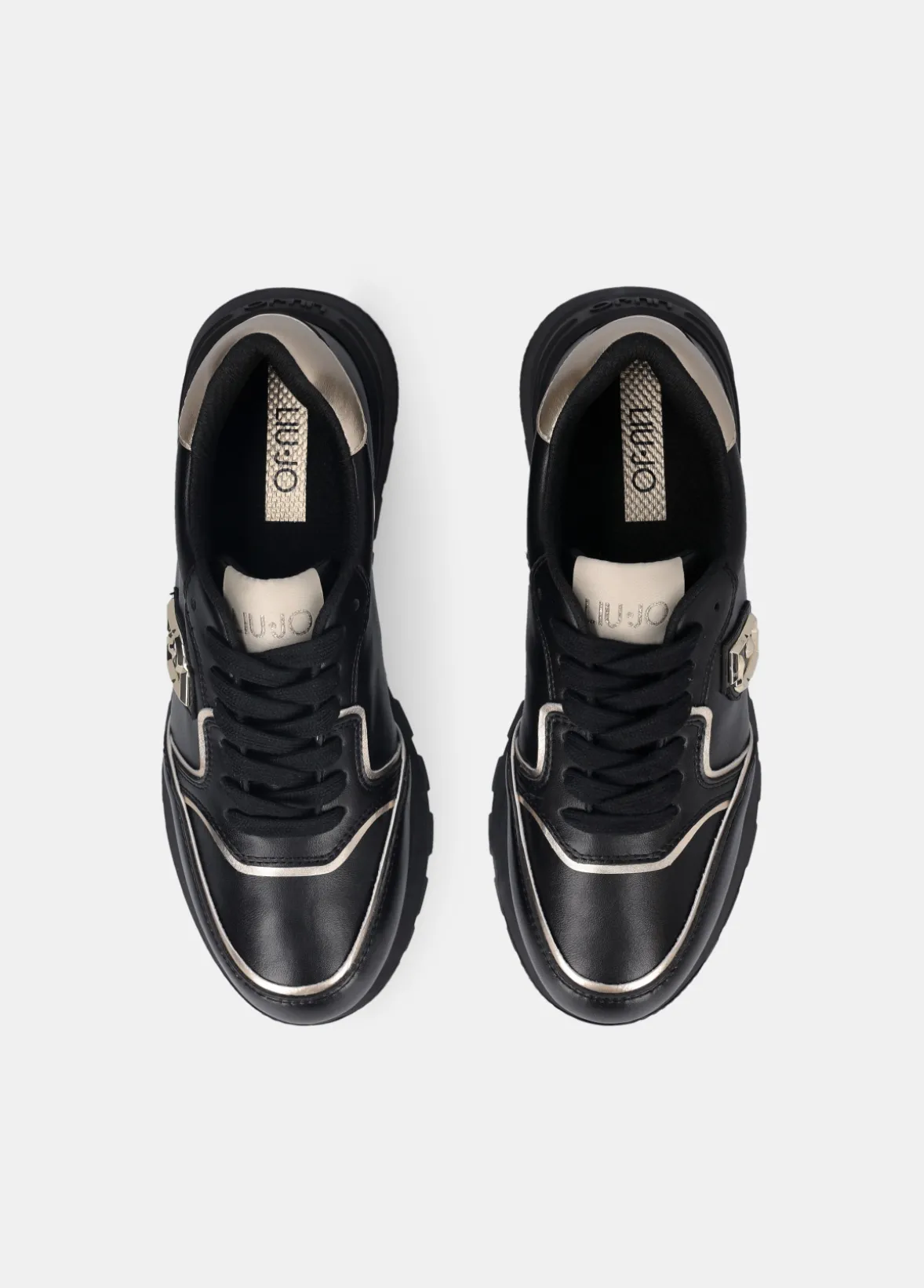 Sneakers platform in pelle