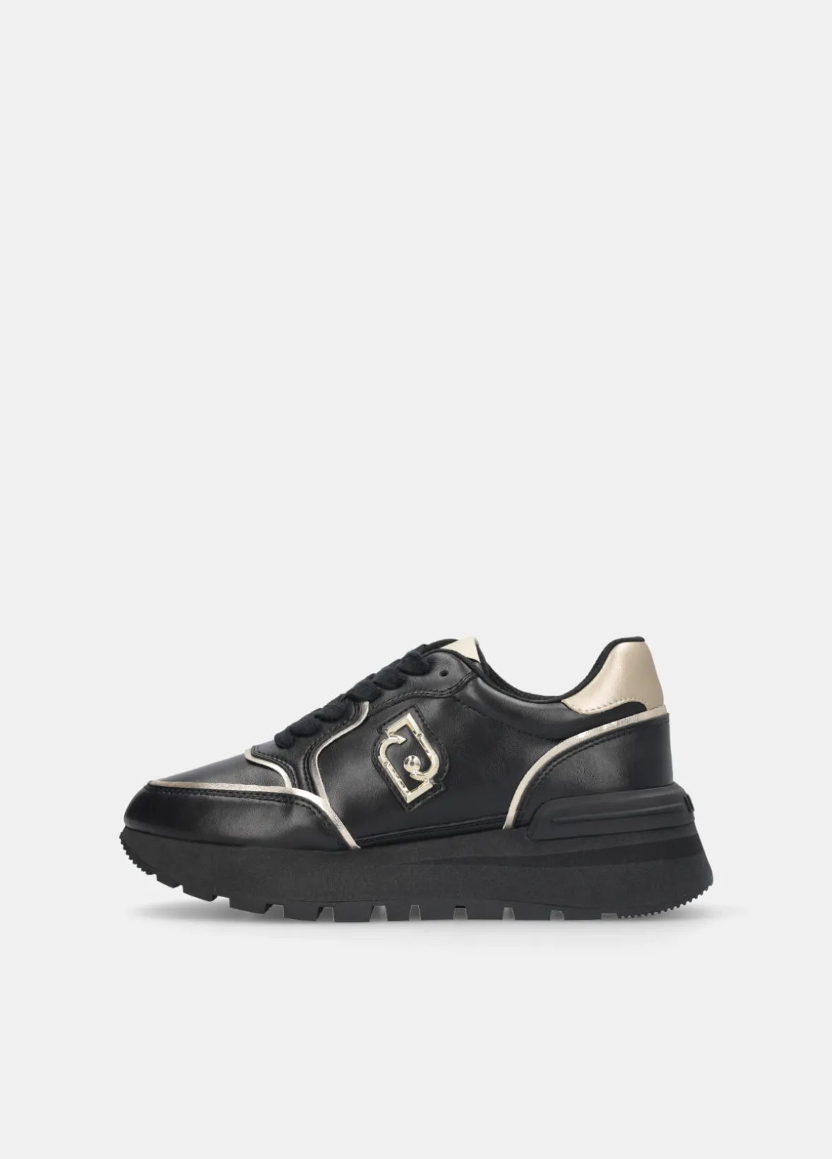 Sneakers platform in pelle