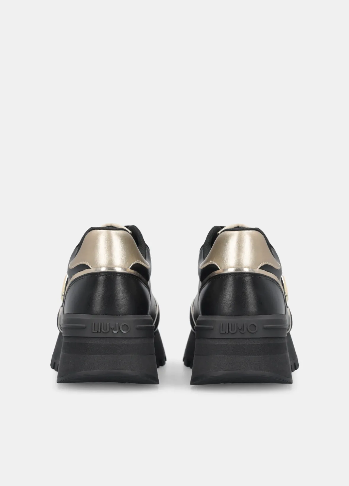 Sneakers platform in pelle