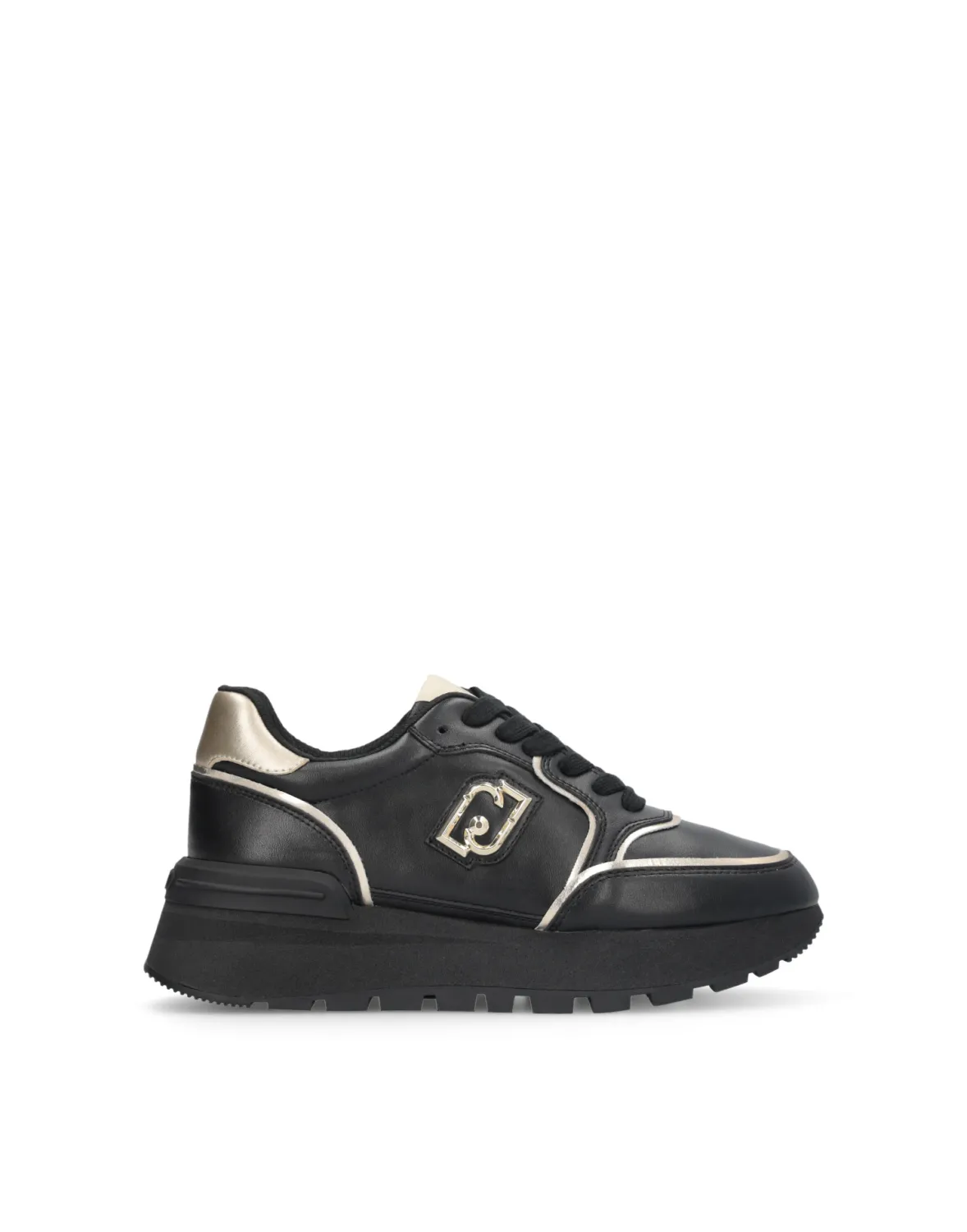 Sneakers platform in pelle