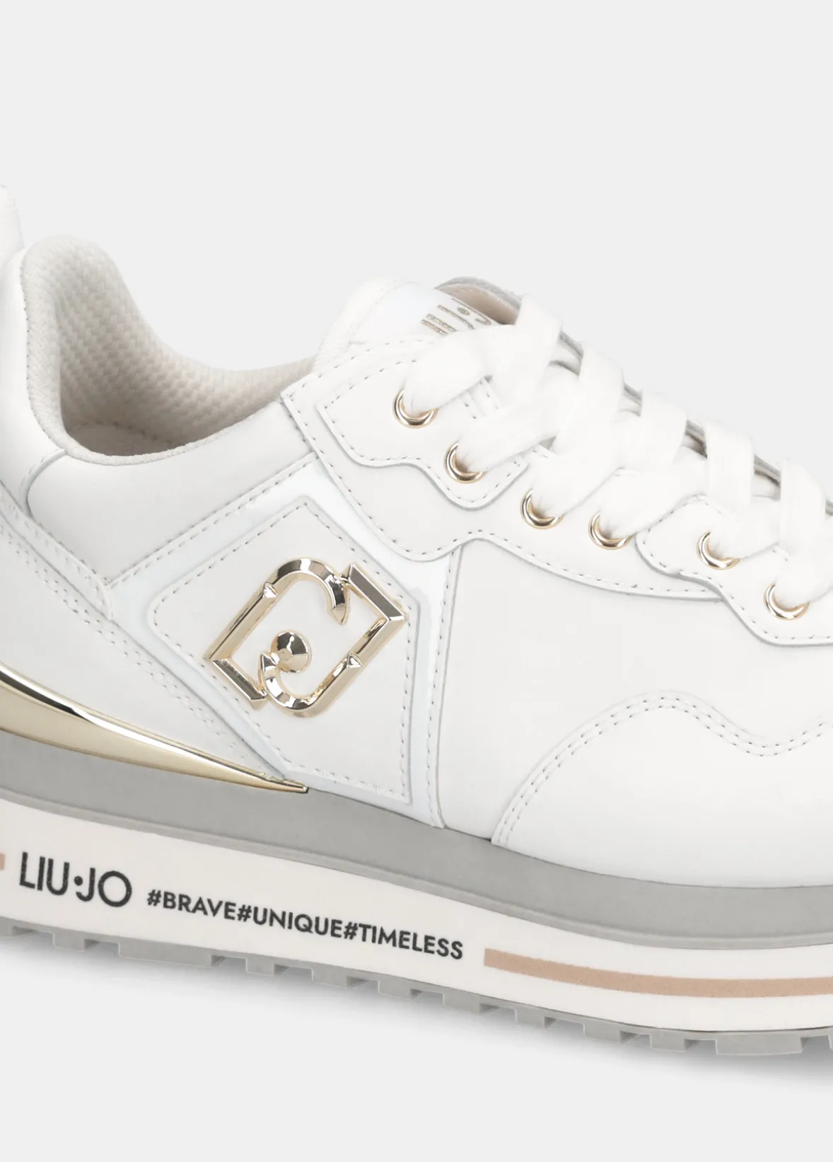 Sneakers platform in pelle