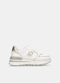 Sneakers platform in pelle