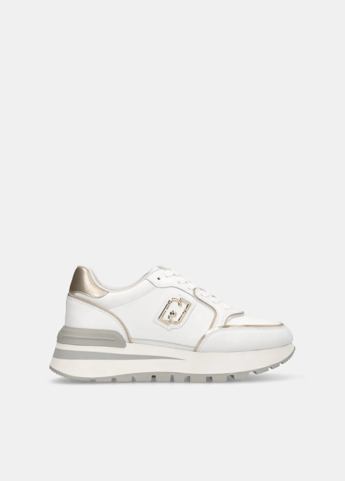 Sneakers platform in pelle