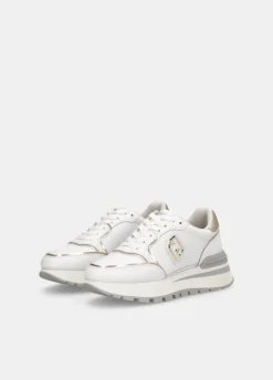 Sneakers platform in pelle