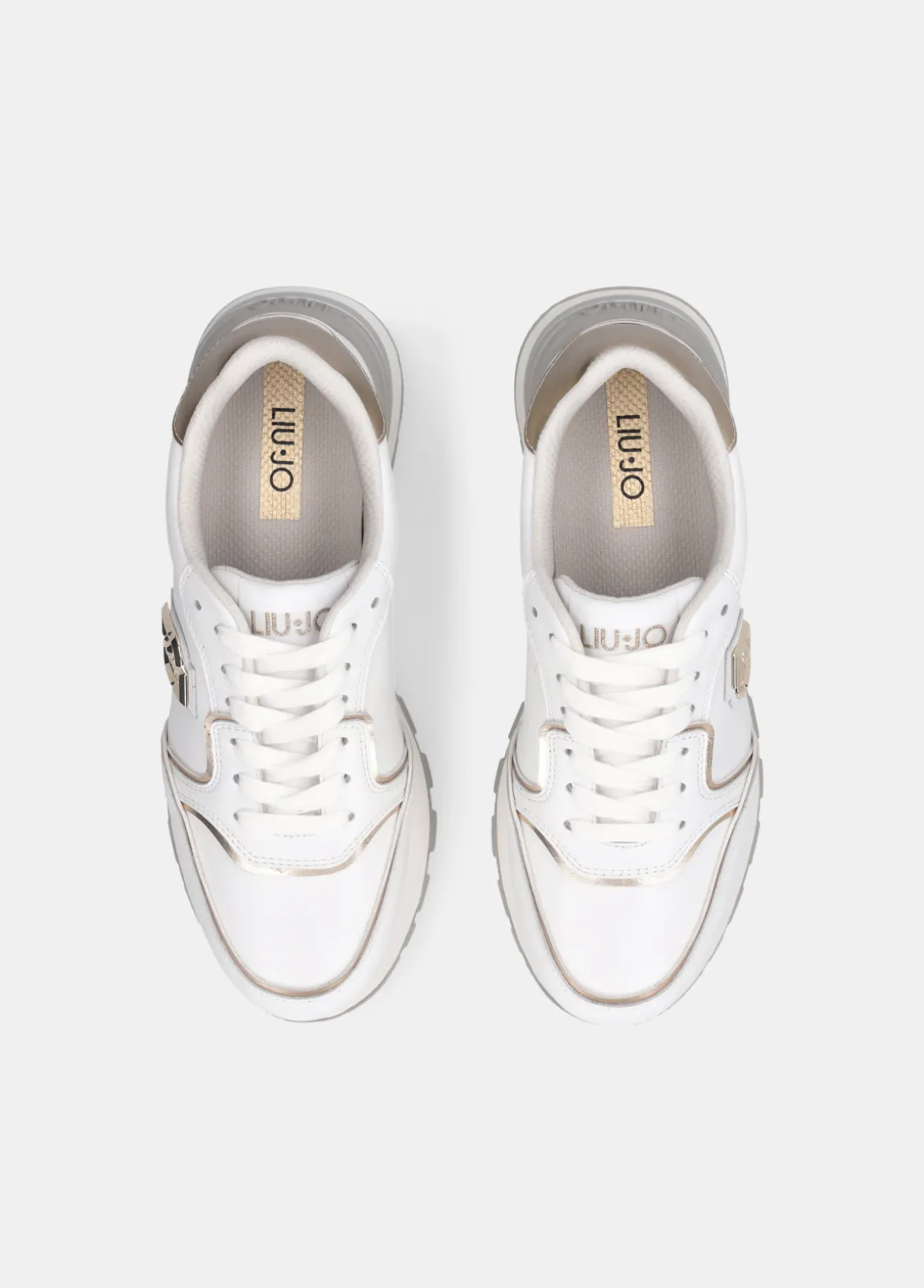 Sneakers platform in pelle