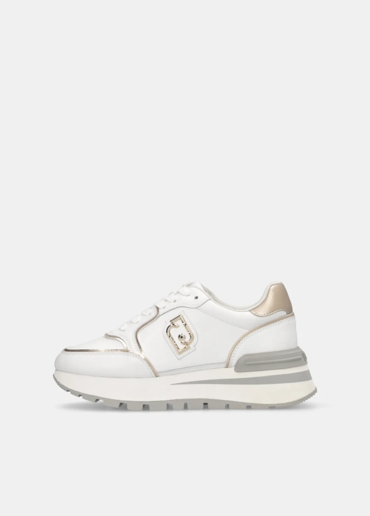 Sneakers platform in pelle