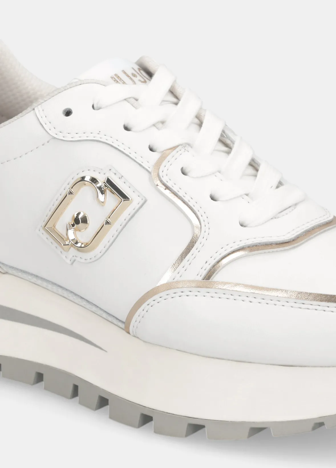 Sneakers platform in pelle